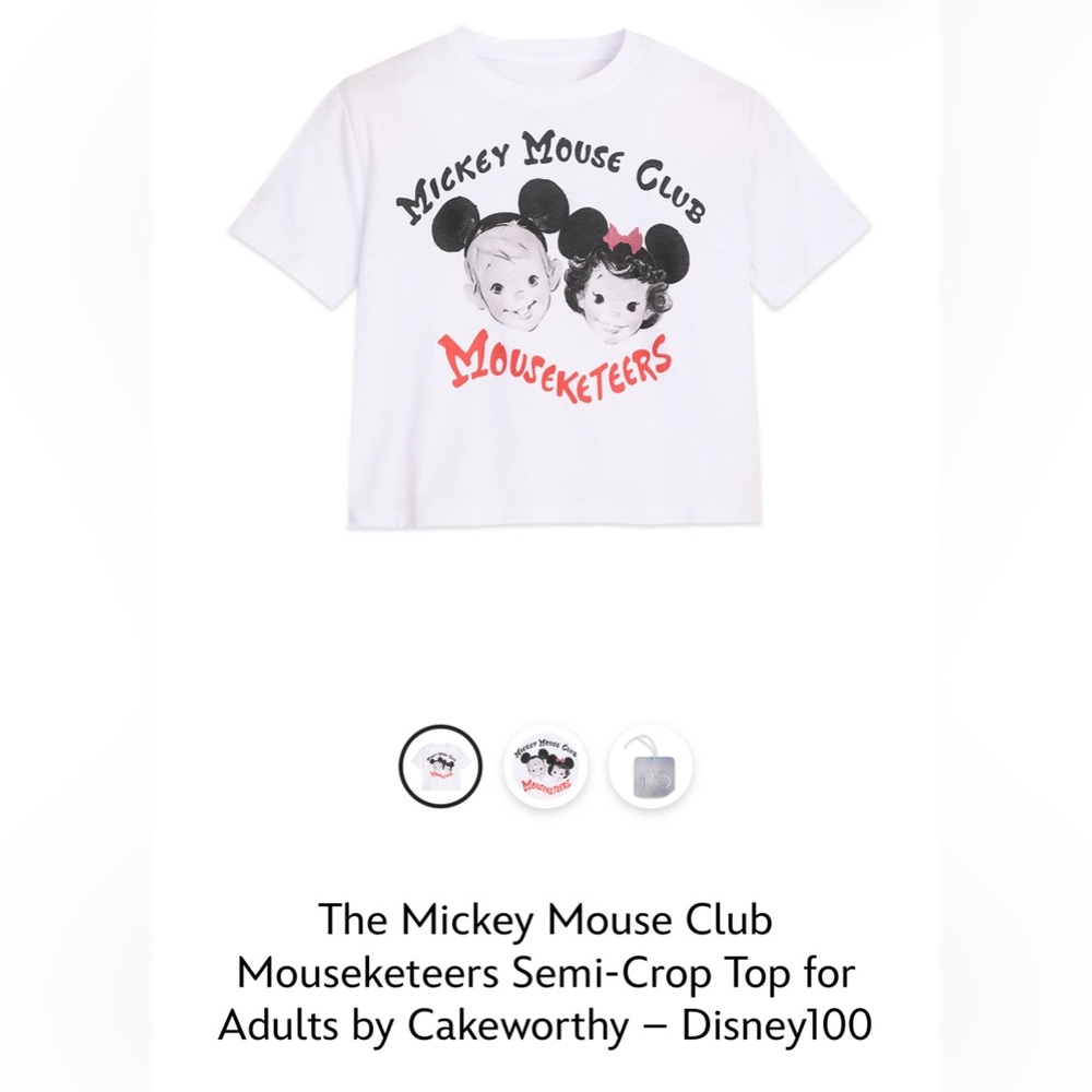 The Mickey Mouse Club Mouseketeers Semi-Crop Top for Adults by Cakeworthy